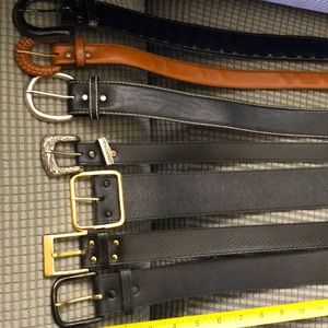 LOT: vintage leather belts